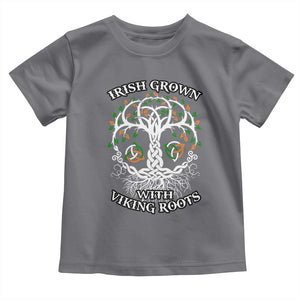 Irish Grown With Viking Roots Toddler T Shirt TS09 Charcoal Print Your Wear