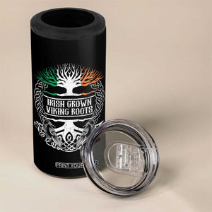 Irish Viking 4 in 1 Can Cooler Tumbler Irish Grown With Viking Roots TS09 Print Your Wear