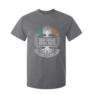Irish Viking T Shirt For Kid Irish Grown With Viking Roots TS09 Charcoal Print Your Wear