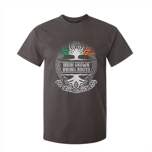 Irish Viking T Shirt For Kid Irish Grown With Viking Roots TS09 Dark Chocolate Print Your Wear