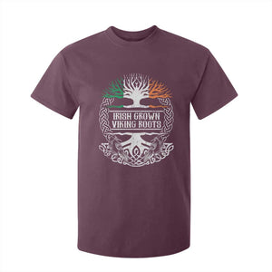 Irish Viking T Shirt For Kid Irish Grown With Viking Roots TS09 Maroon Print Your Wear