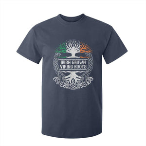 Irish Viking T Shirt For Kid Irish Grown With Viking Roots TS09 Navy Print Your Wear