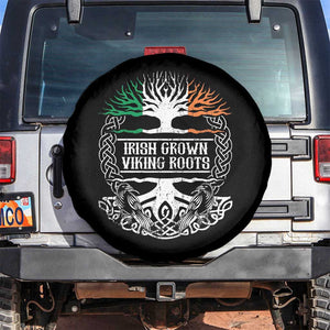 Irish Viking Spare Tire Cover Irish Grown With Viking Roots TS09 No hole Black Print Your Wear