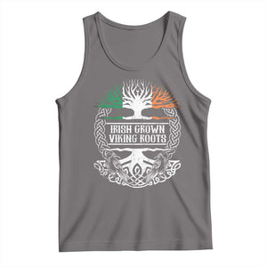 Irish Viking Tank Top Irish Grown With Viking Roots TS09 Deep Heather Print Your Wear