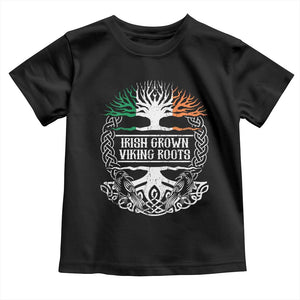 Irish Viking Toddler T Shirt Irish Grown With Viking Roots TS09 Black Print Your Wear