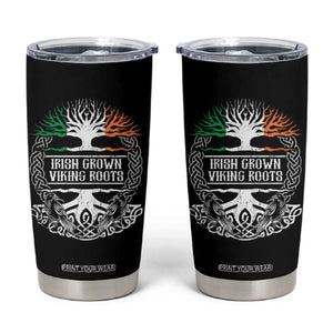 Irish Viking Tumbler Cup Irish Grown With Viking Roots TS09 Black Print Your Wear