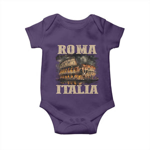 Roma Italia Colosseum Baby Onesie Vintage Italy Rome TS09 Purple Print Your Wear