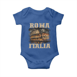 Roma Italia Colosseum Baby Onesie Vintage Italy Rome TS09 Royal Blue Print Your Wear
