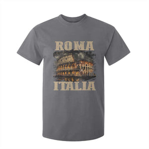 Roma Italia Colosseum T Shirt For Kid Vintage Italy Rome TS09 Charcoal Print Your Wear