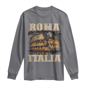 Roma Italia Colosseum Long Sleeve Shirt Vintage Italy Rome TS09 Charcoal Print Your Wear