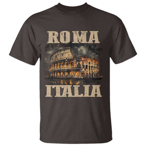 Roma Italia Colosseum T Shirt Vintage Italy Rome TS09 Dark Chocolate Print Your Wear