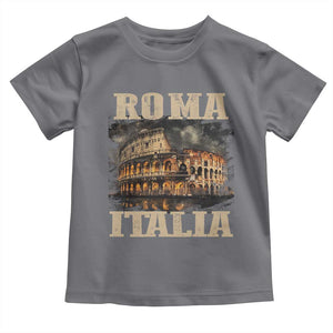 Roma Italia Colosseum Toddler T Shirt Vintage Italy Rome TS09 Charcoal Print Your Wear