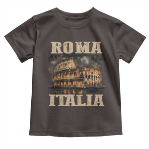 Roma Italia Colosseum Toddler T Shirt Vintage Italy Rome TS09 Dark Chocolate Print Your Wear