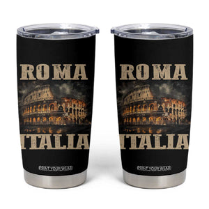 Roma Italia Colosseum Tumbler Cup Vintage Italy Rome TS09 Black Print Your Wear