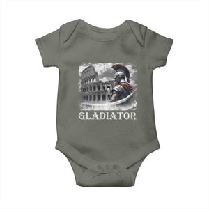 Gladiator Roman Warrior Colosseum Baby Onesie TS09 Military Green Print Your Wear
