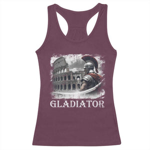 Gladiator Roman Warrior Colosseum Racerback Tank Top TS09 Maroon Print Your Wear