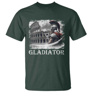 Gladiator Roman Warrior Colosseum T Shirt TS09 Dark Forest Green Print Your Wear
