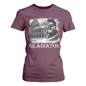 Gladiator Roman Warrior Colosseum T Shirt For Women TS09 Maroon Print Your Wear