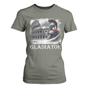 Gladiator Roman Warrior Colosseum T Shirt For Women TS09 Military Green Print Your Wear