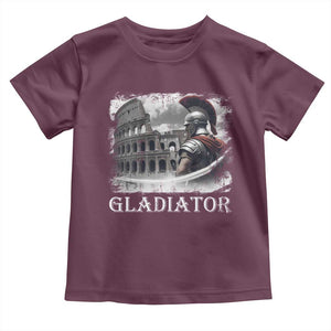 Gladiator Roman Warrior Colosseum Toddler T Shirt TS09 Maroon Print Your Wear