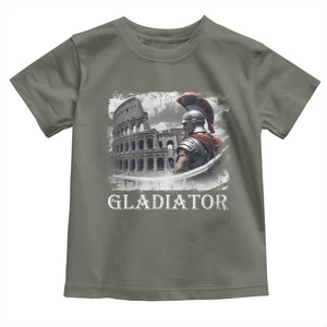 Gladiator Roman Warrior Colosseum Toddler T Shirt TS09 Military Green Print Your Wear