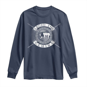 Roman Legion Long Sleeve Shirt Legio XIII Gemina Roma Warrior TS09 Navy Print Your Wear