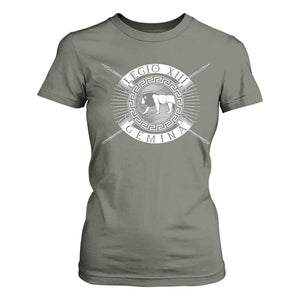Roman Legion T Shirt For Women Legio XIII Gemina Roma Warrior TS09 Military Green Print Your Wear