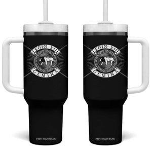 Roman Legion Tumbler With Handle Legio XIII Gemina Roma Warrior TS09 One Size: 40 oz Black Print Your Wear