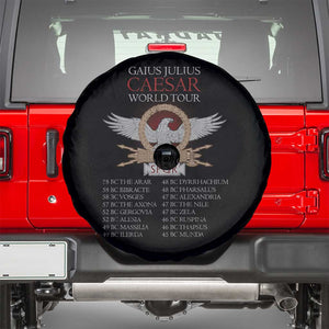 Julius Caesar World Tour Spare Tire Cover SPQR Roman History TS09 Black Print Your Wear