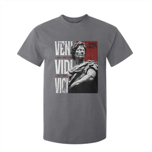 Julius Caesar T Shirt For Kid Veni Vidi Vici Latin Roman History TS09 Charcoal Print Your Wear