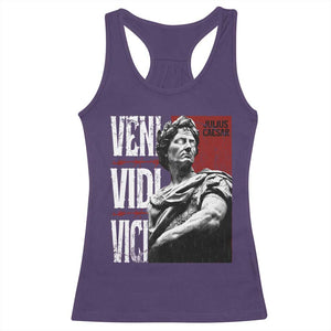 Julius Caesar Racerback Tank Top Veni Vidi Vici Latin Roman History TS09 Purple Print Your Wear