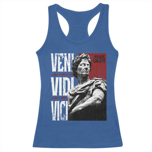 Julius Caesar Racerback Tank Top Veni Vidi Vici Latin Roman History TS09 Royal Blue Print Your Wear