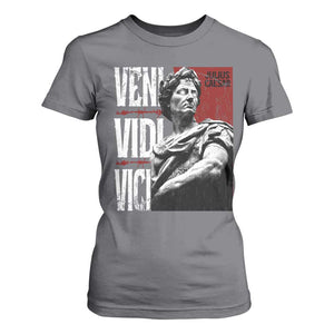 Julius Caesar T Shirt For Women Veni Vidi Vici Latin Roman History TS09 Charcoal Print Your Wear