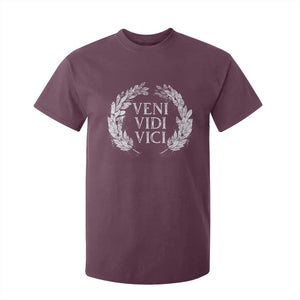 Julius Caesar Veni Vidi Vici T Shirt For Kid Latin Roman History TS09 Maroon Print Your Wear