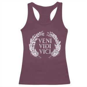 Julius Caesar Veni Vidi Vici Racerback Tank Top Latin Roman History TS09 Maroon Print Your Wear