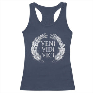 Julius Caesar Veni Vidi Vici Racerback Tank Top Latin Roman History TS09 Navy Print Your Wear