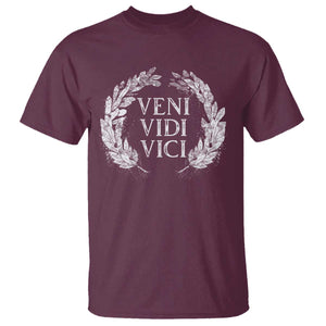 Julius Caesar Veni Vidi Vici T Shirt Latin Roman History TS09 Maroon Print Your Wear