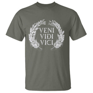 Julius Caesar Veni Vidi Vici T Shirt Latin Roman History TS09 Military Green Print Your Wear