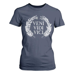 Julius Caesar Veni Vidi Vici T Shirt For Women Latin Roman History TS09 Navy Print Your Wear