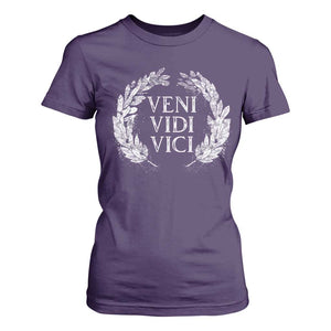 Julius Caesar Veni Vidi Vici T Shirt For Women Latin Roman History TS09 Purple Print Your Wear