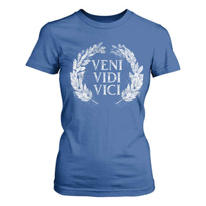 Julius Caesar Veni Vidi Vici T Shirt For Women Latin Roman History TS09 Royal Blue Print Your Wear