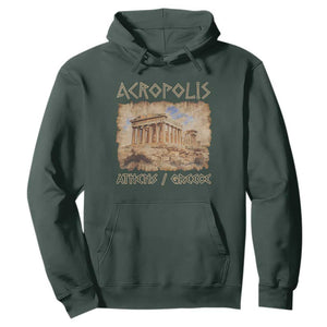 Acropolis Athens Greece Souvenir Greek Parthenon Hoodie TS09 Dark Forest Green Print Your Wear