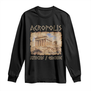 Acropolis Athens Greece Souvenir Greek Parthenon Long Sleeve Shirt TS09 Black Print Your Wear