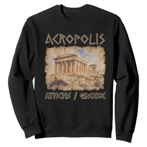 Acropolis Athens Greece Souvenir Greek Parthenon Sweatshirt TS09 Black Print Your Wear