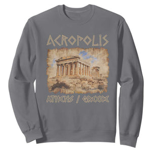 Acropolis Athens Greece Souvenir Greek Parthenon Sweatshirt TS09 Charcoal Print Your Wear