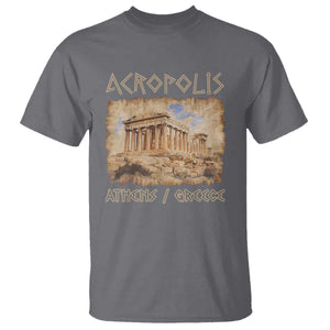 Acropolis Athens Greece Souvenir Greek Parthenon T Shirt TS09 Charcoal Print Your Wear