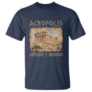 Acropolis Athens Greece Souvenir Greek Parthenon T Shirt TS09 Navy Print Your Wear