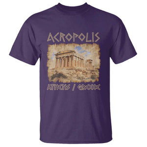 Acropolis Athens Greece Souvenir Greek Parthenon T Shirt TS09 Purple Print Your Wear
