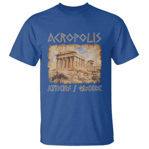 Acropolis Athens Greece Souvenir Greek Parthenon T Shirt TS09 Royal Blue Print Your Wear