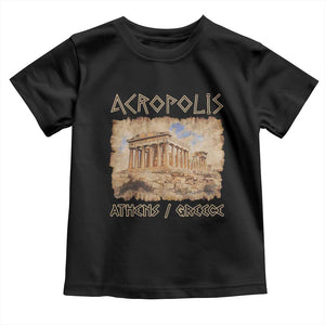 Acropolis Athens Greece Souvenir Greek Parthenon Toddler T Shirt TS09 Black Print Your Wear
